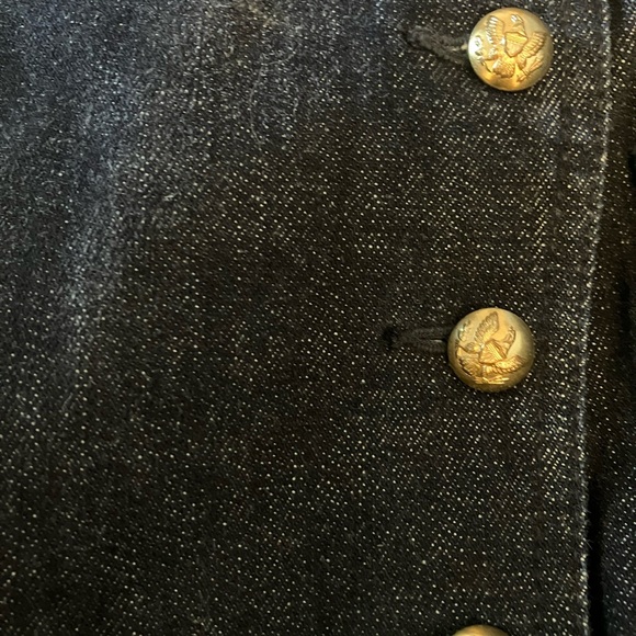 Ralph Lauren Vintage Blue Denim Nautical Military Jacket Top Womens Sz L - Picture 6 of 6